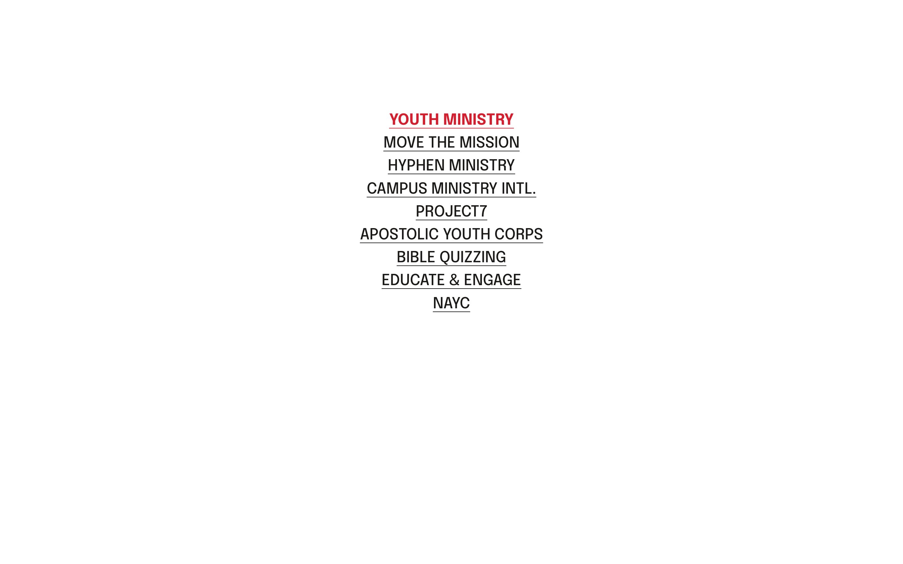 UPCI Youth Ministries homepage